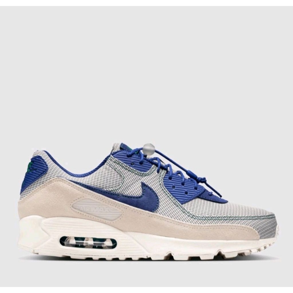 NIKE UNISEX SHOES - NIKE AIR MAX 90 QS - COCONUT MILK/DEEP ROYAL BLUE-LEGION PINE