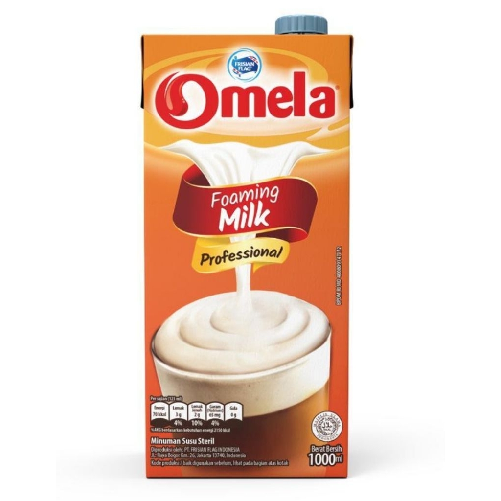 Omela Foaming Milk UHT Full Cream 1 Liter