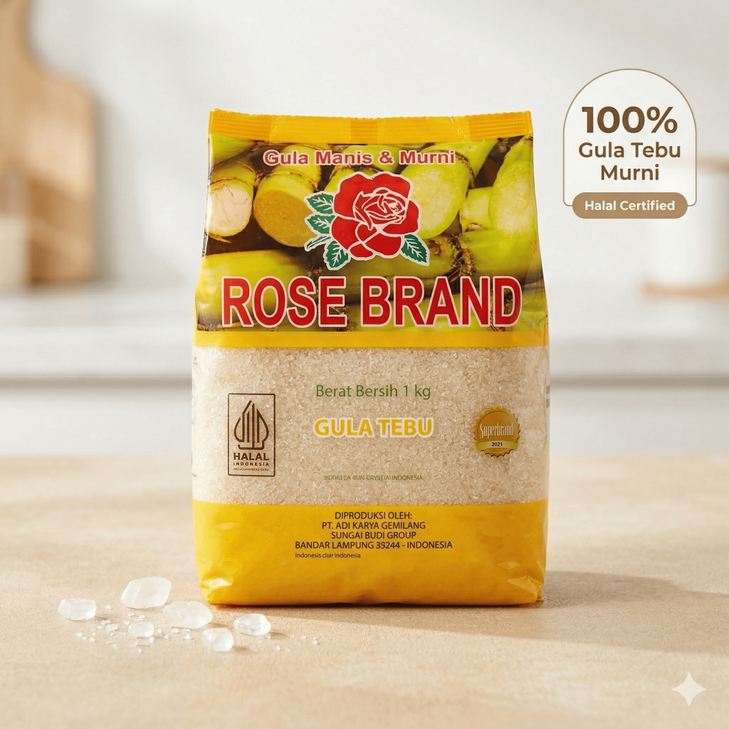 Rosebrand Gula Pasir 1kg | Gula Rosebrand Random