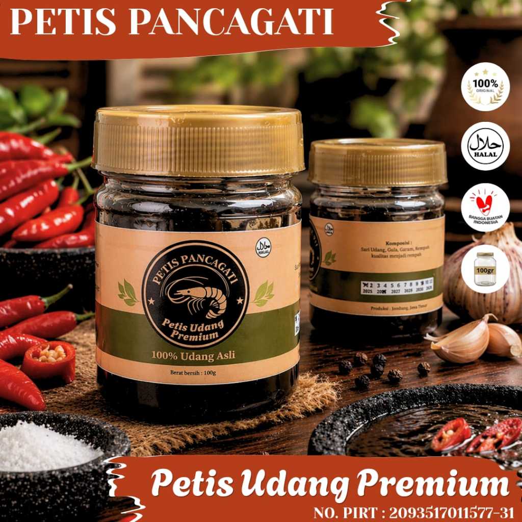 Petis Udang Premiun Super Spesial Pedas Siap Makan Serbaguna 100 Gram Murni Tanpa Campuran Tepung Te