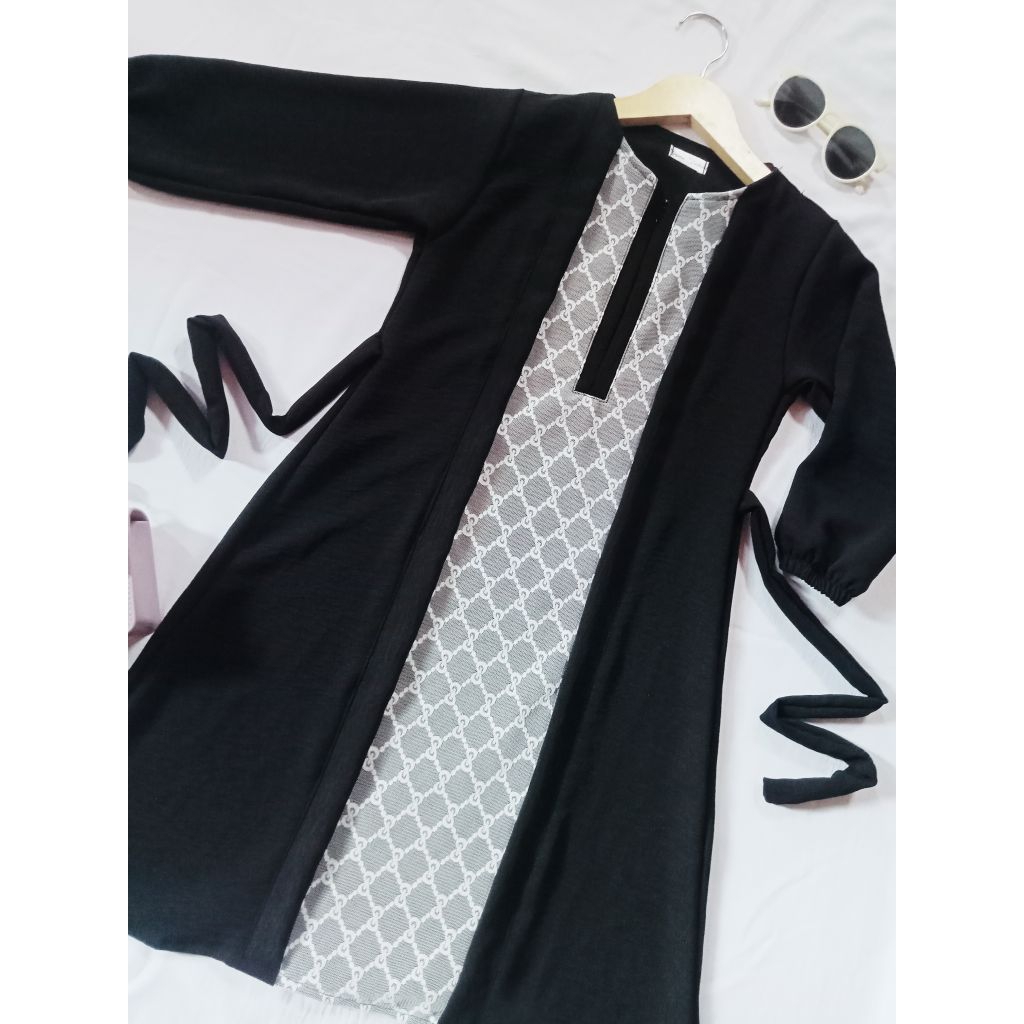 Gamis Anak Brokat Mix Crinkle Baju Muslim Anak Perempuan Usia 3-8Tahun