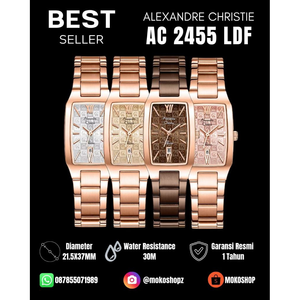 Jam Tangan Wanita Alexandre Christie AC2455 AC 2455 Original Garansi Resmi