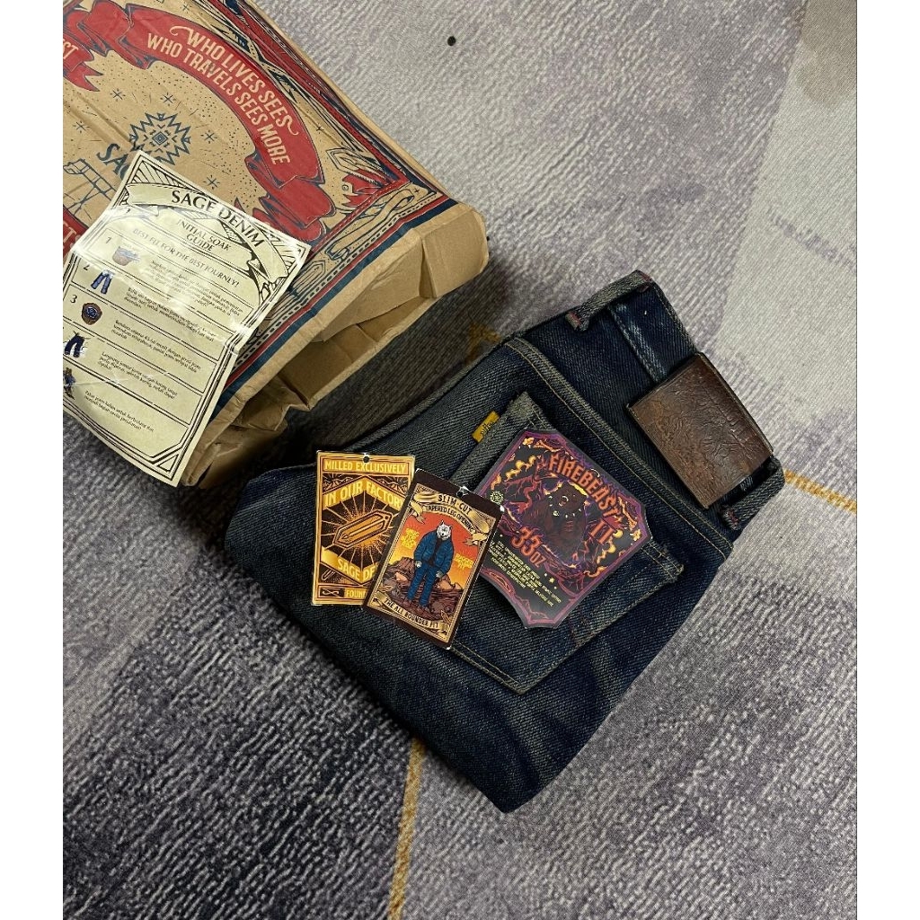SAge Denim Firebeast II 33oz Red x purple weft