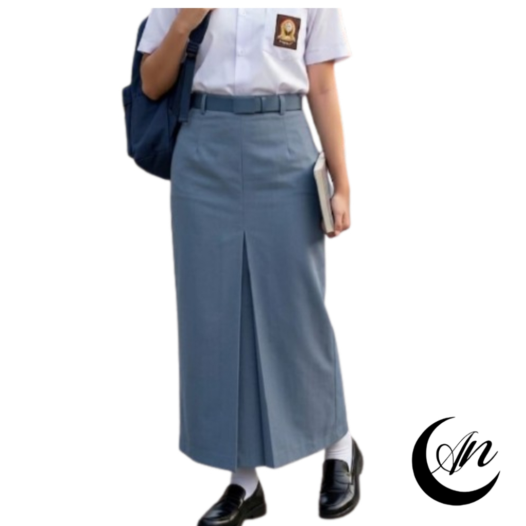 Rok Seragam Sekolah Span Sma Smk Smp Abu Putih Hitam Coklat Biru