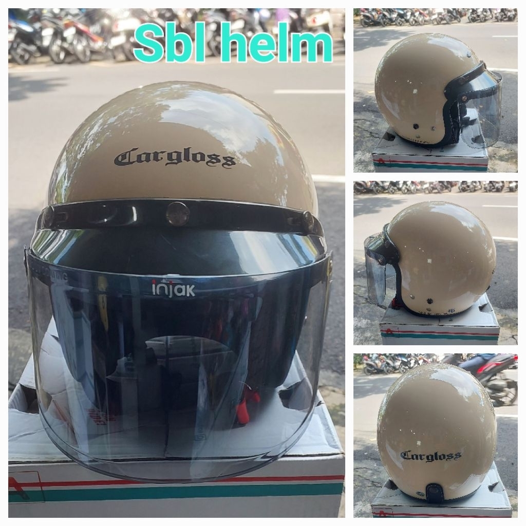 Helm Cargloss Original 1000% pakai Kaca Datar