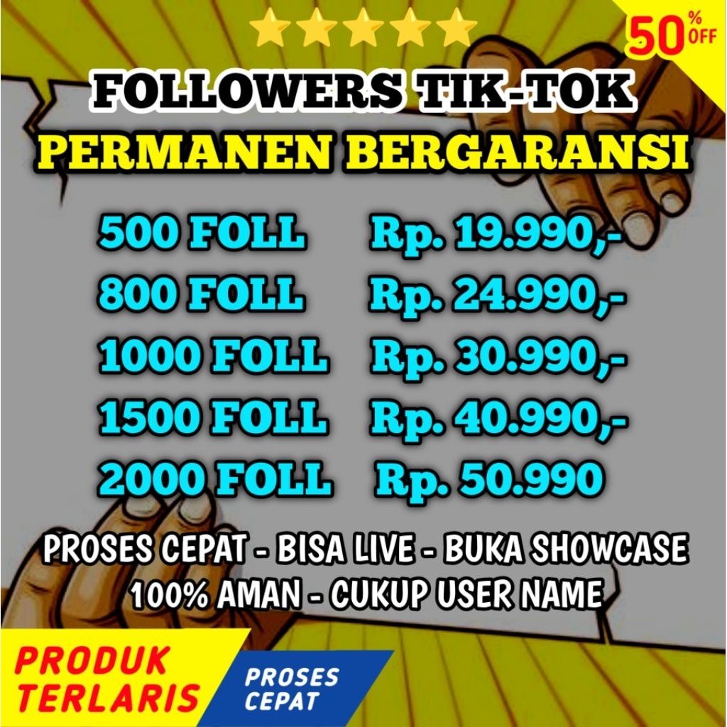 Followers Tiktok Permanen Real Akun Aktif