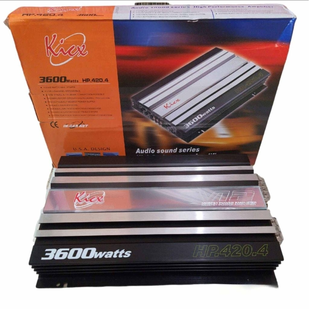 KICX Power Amplifier Mobil HP 420.4 Daya 3600 Watt - Bekas