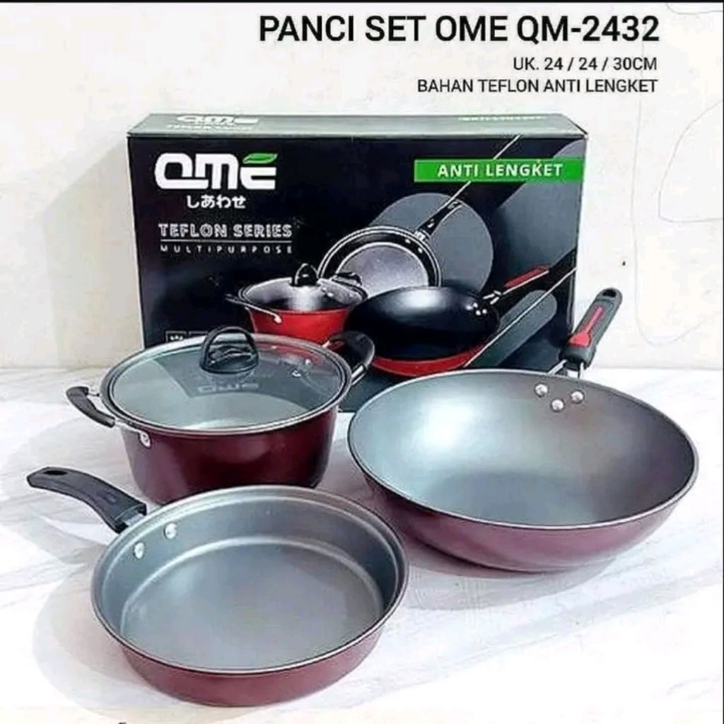 panci set 3 in 1 Qme, panci satu set, panci murah, panci pilihan