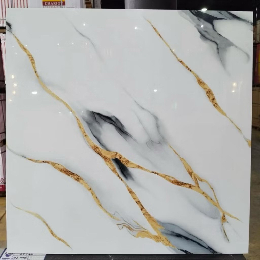Granit 60x60 Chariot Motif Marmer Carara | Glossy/polished