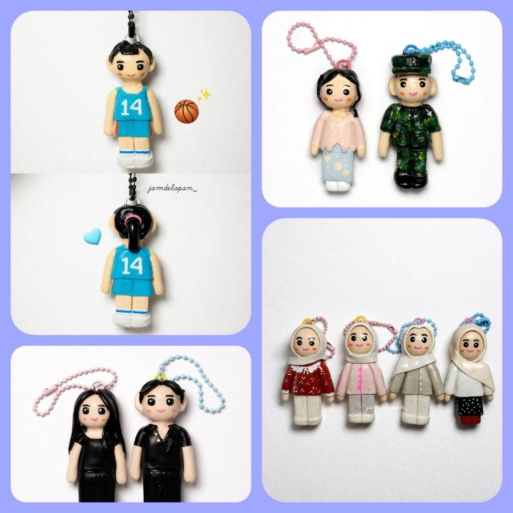 Custom clay keychain | Custom gantungan kunci clay | Custom kado ultah wisuda | Handmade gift | CEK 