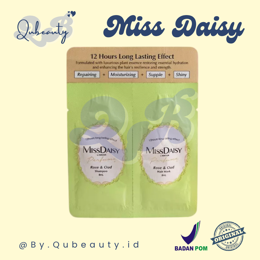 MISS DAISY - Miss Daisy Shampoo & Hair Mask Rose & Oud 8ML | x1Pcs | BPOM | Miss Daisy Shampoo - Qub