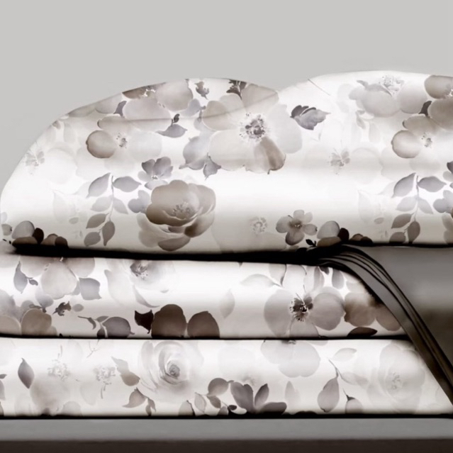 BIOSIBEDDING SPREI SUTRA ORGANIK 100s MOTIF ABSTRAK BUNGA MAROON - SPREI BEDCOVER READYSTOK CUSTOM Q