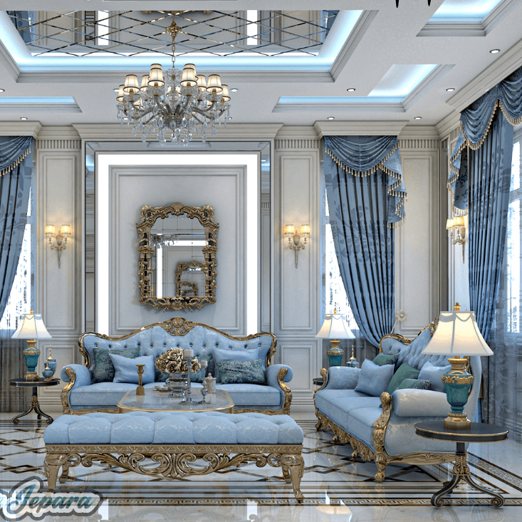 Kursi sofa Ruang tamu mewah elegant terbaru