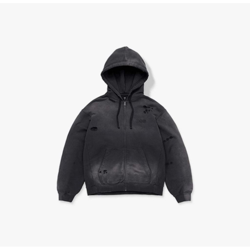 (PO BUSAN, SAMPAI 30 JUNI) BTS ARIRANG MERCH WORLD TOUR 'ZIP-UP HOODIE CHARCOAL' (NOTE SIZE) - OFFIC