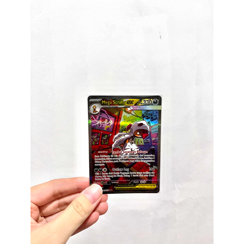 Kartu Pokemon TCG Mega Dream Impian EX Mega Scrafty SAR Indonesia
