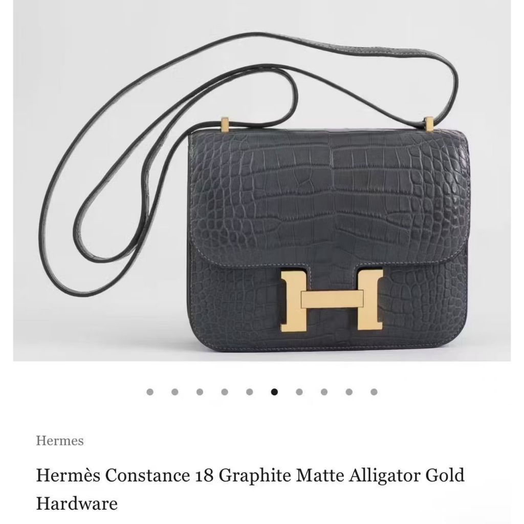 customzied purchase link america alligator constance 18cm crossbody mate graphite gold hardware