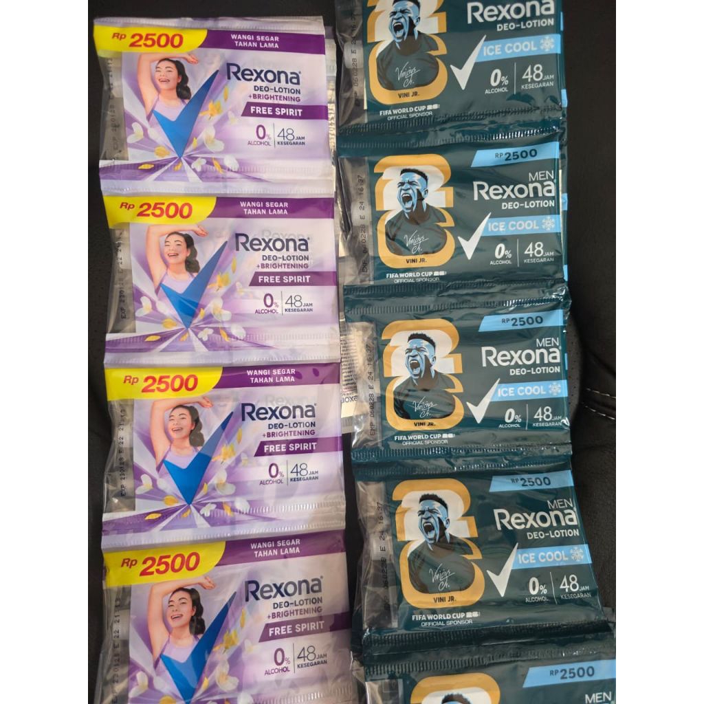 Rexona Deodorant 1 renteng Sachet 12 Pcs (Rexona Men / Rexona Woman) - Perlindungan 48 Jam