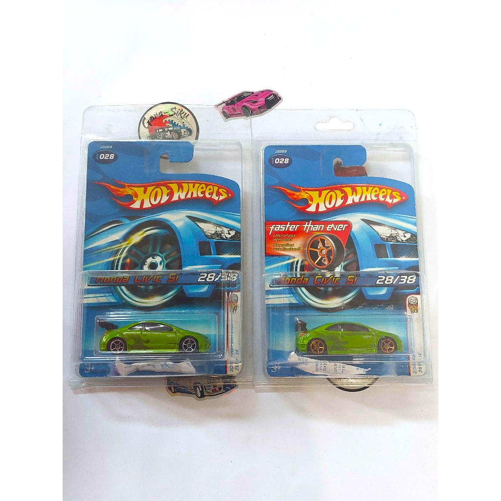 Hot Wheels Blue card HONDA CIVIC SI HIJAU FIRST EDITION 2006 RARE VHTF FREE PROTEKTOR