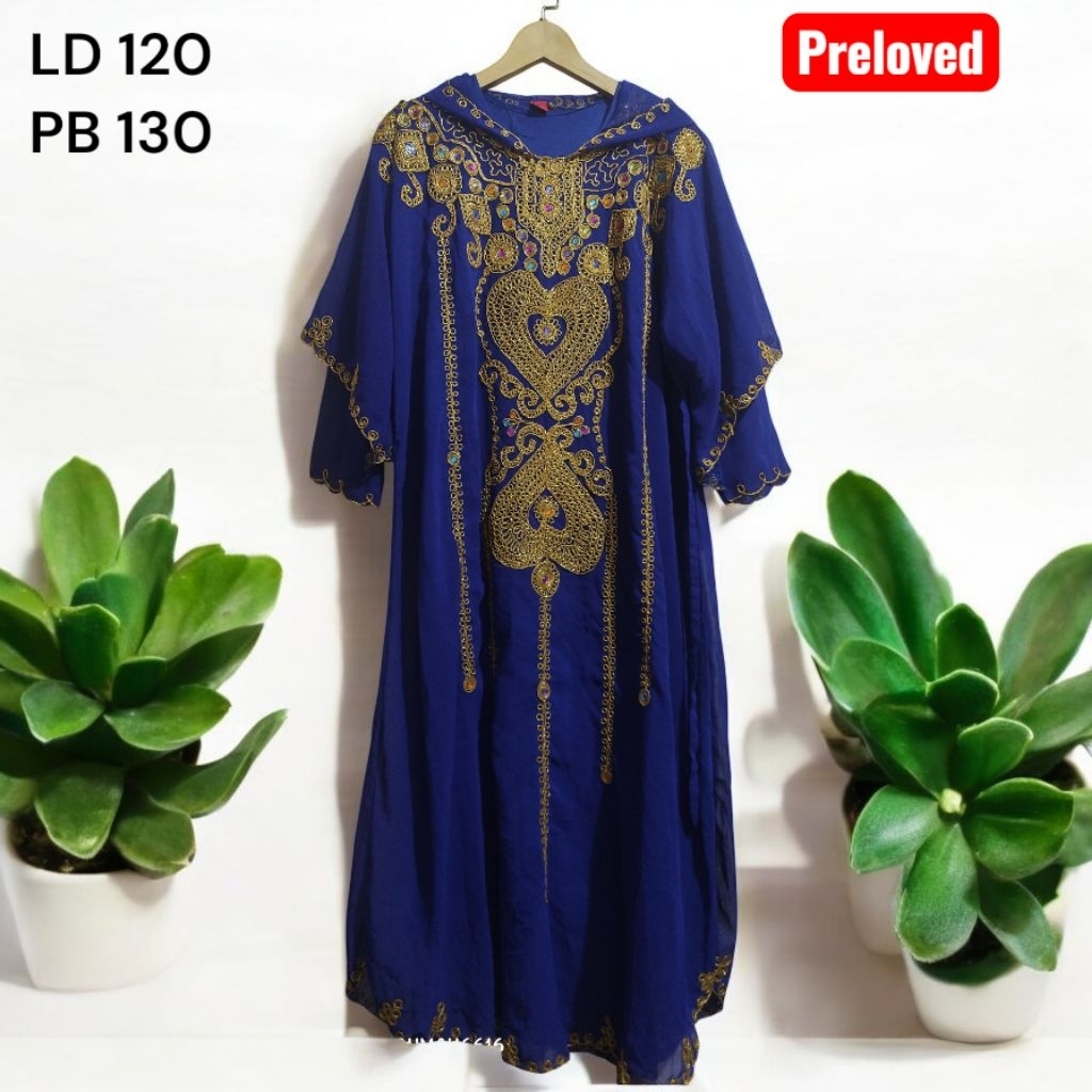 PL/preloved kaftan hoodie mewah ceruty birel full puring LD 120
