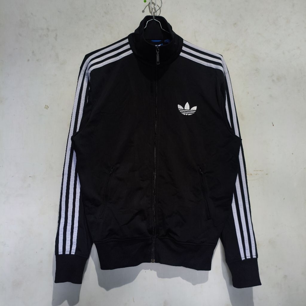 tracktop adidas firebird hitam lis putih