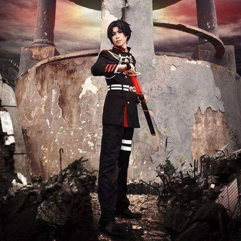 READY STOK - GUREN INCHINOSE - COSTUME GUREN ICHINOSE OWARI NO SERAPH MILITARY UNIFORMS ANIME ADULT 