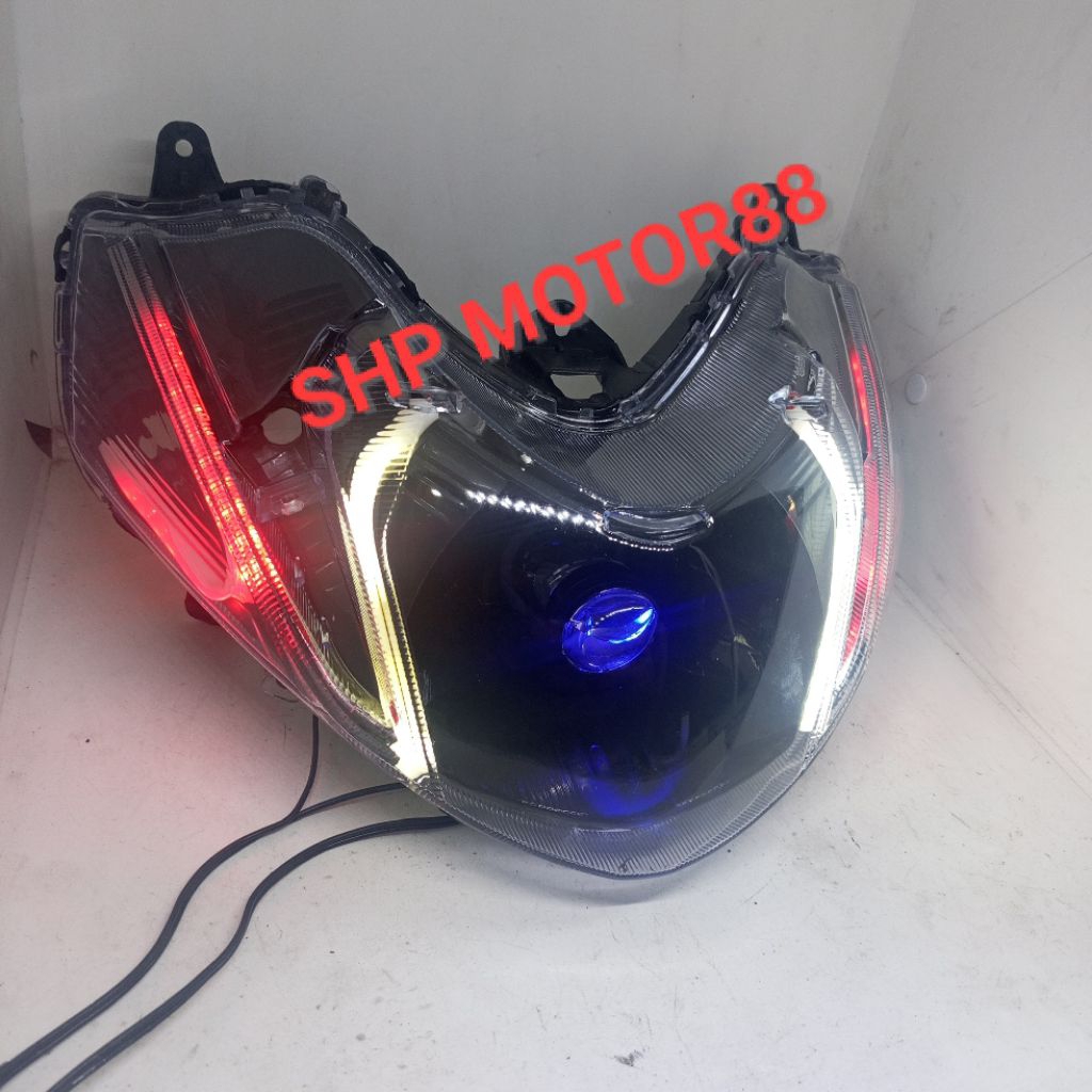 REFLEKTOR LAMPU DEPAN MIO M3 LAMPU H4 PLUS DOUBLE ALIS FULLSET