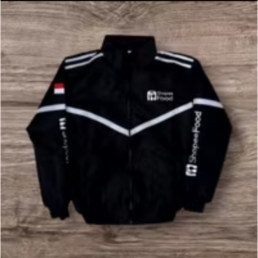 NEW DEALS Jaket bomber hitam ojek online / jaket shp food hitam /Jaket bomber hitam ojek online /