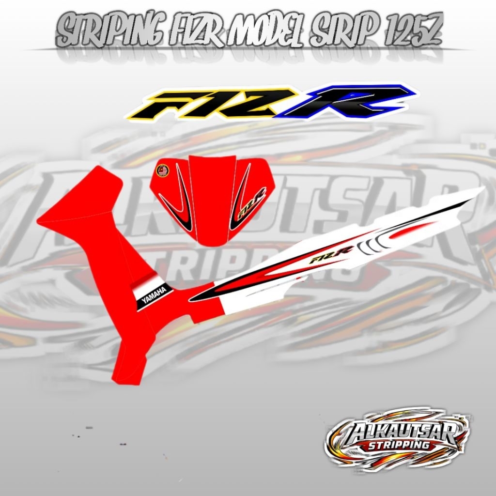 STRIPING FIZR125ZR  f1z Ag style FIZR body sirip 125zr simple transparant sudah cutting pola MALAYSI