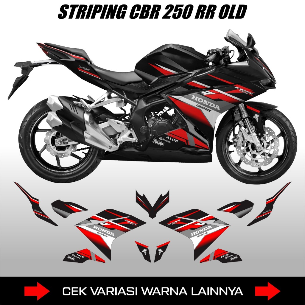 STRIPING HONDA CBR 250 RR OLD GRAFIS / DECAL MOTOR CBR250RR LAMA K64 / AKSESORIS STIKER VINYL CBR 25
