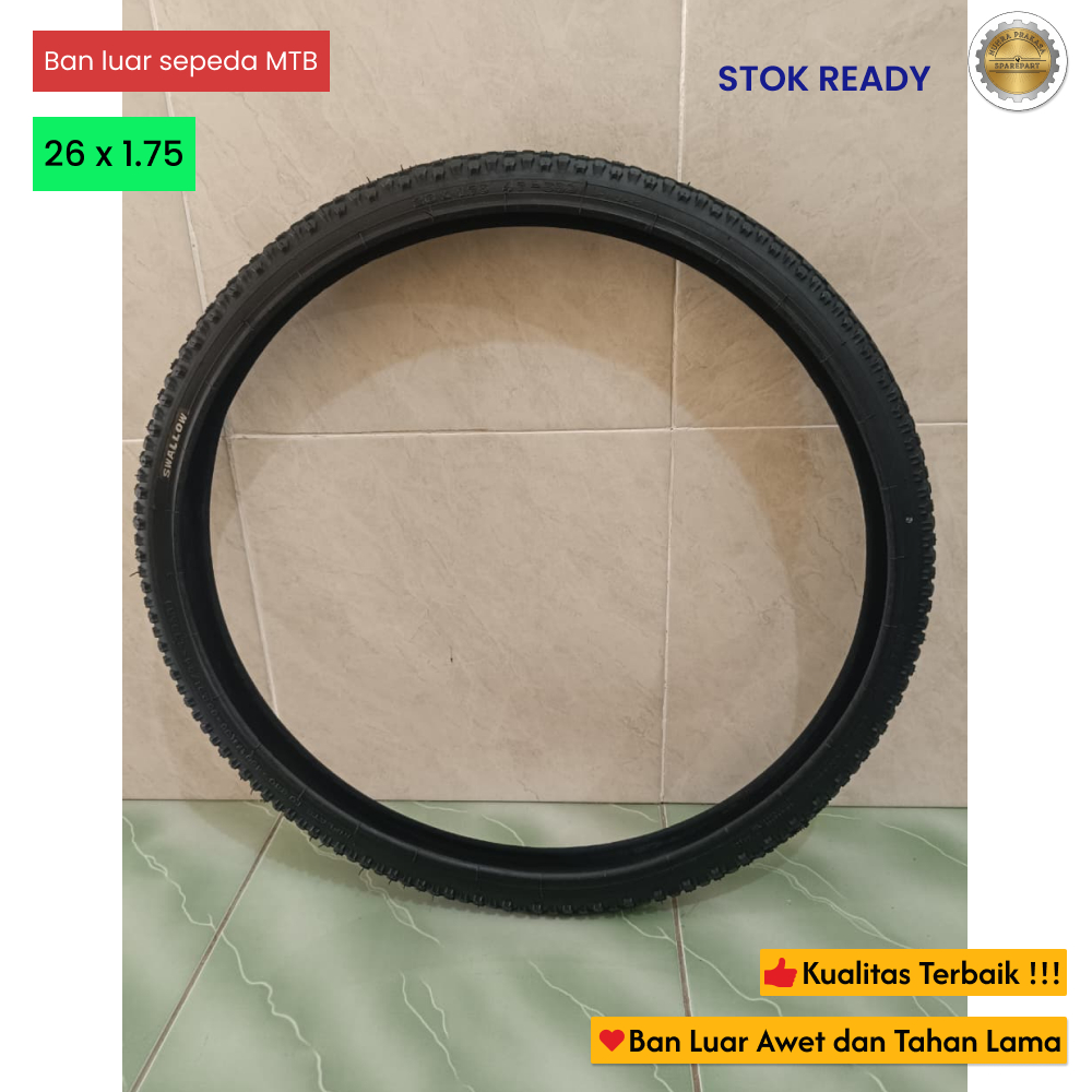 Ban Luar Sepeda 26 x 1.75 Swallow Deli Tire Hitam 143 - Ban 26 MTB, Federal & City Bike Nylon