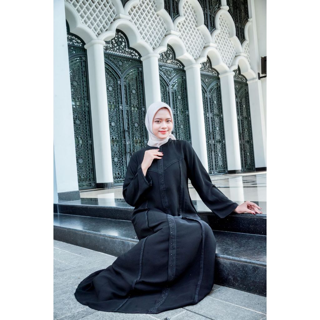 Gamis Hitam Jetblack Elegan & Simple  | Nexva Society