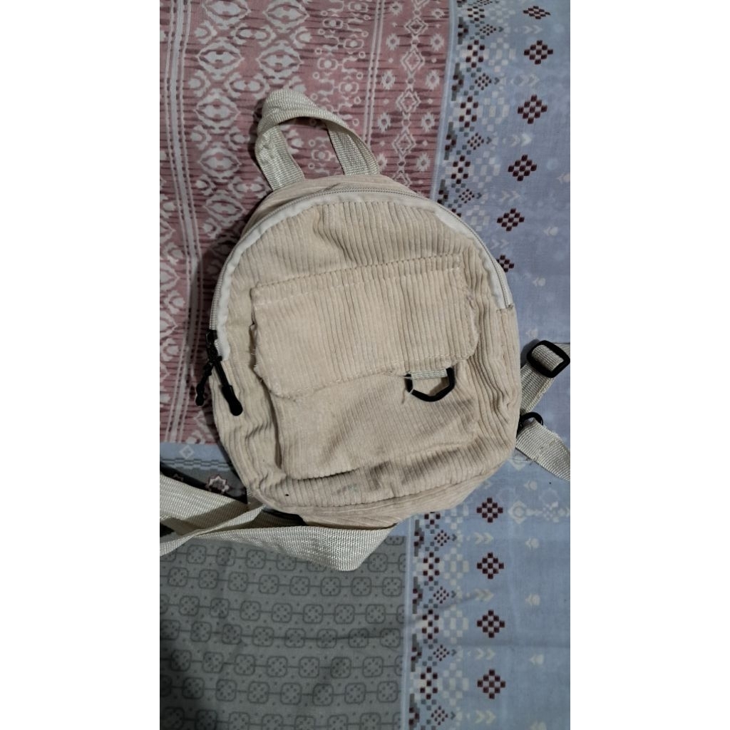 [Preloved] Ransel Mini Unisex Corduroy