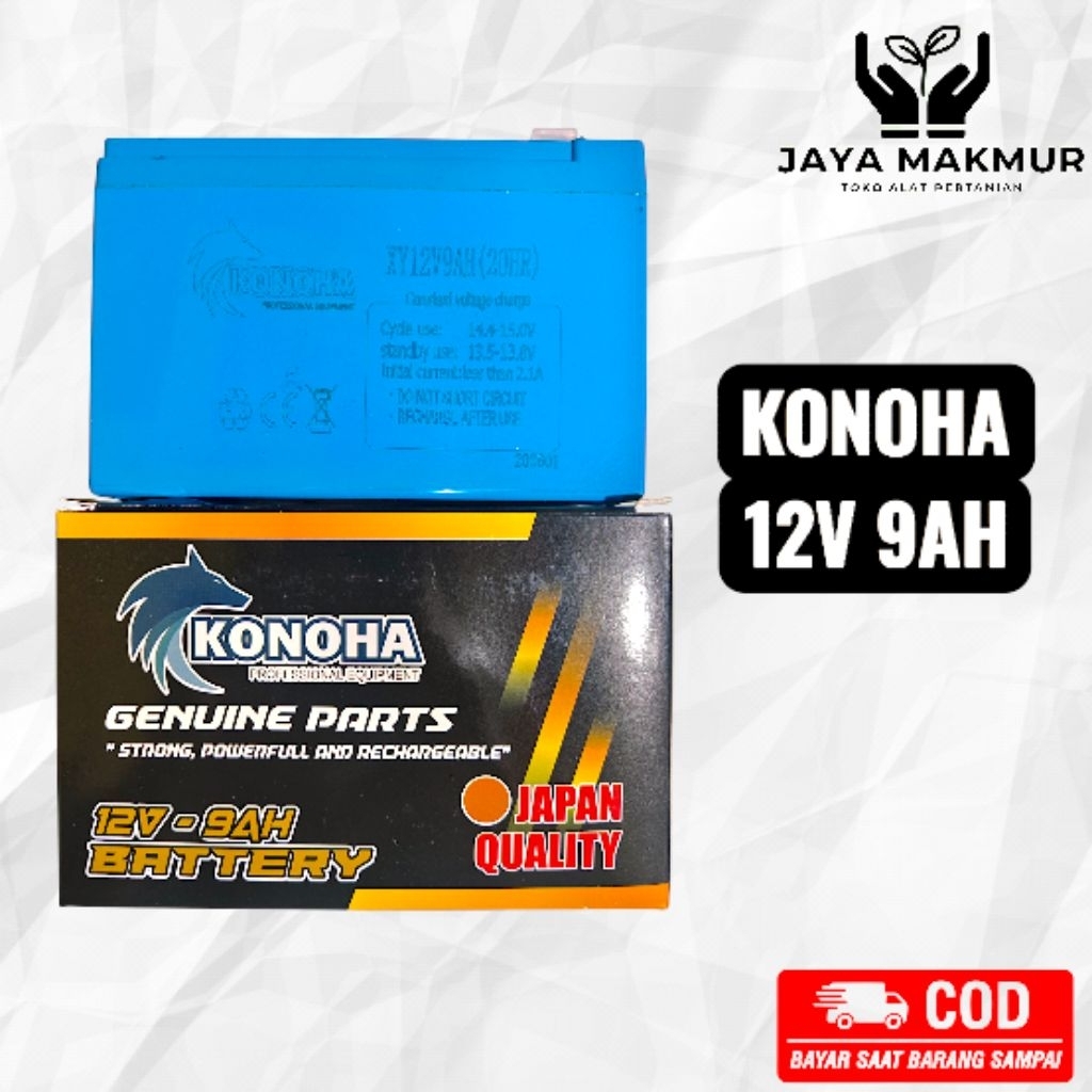 Baterai Aki sprayer 12V 9AH KONOHA