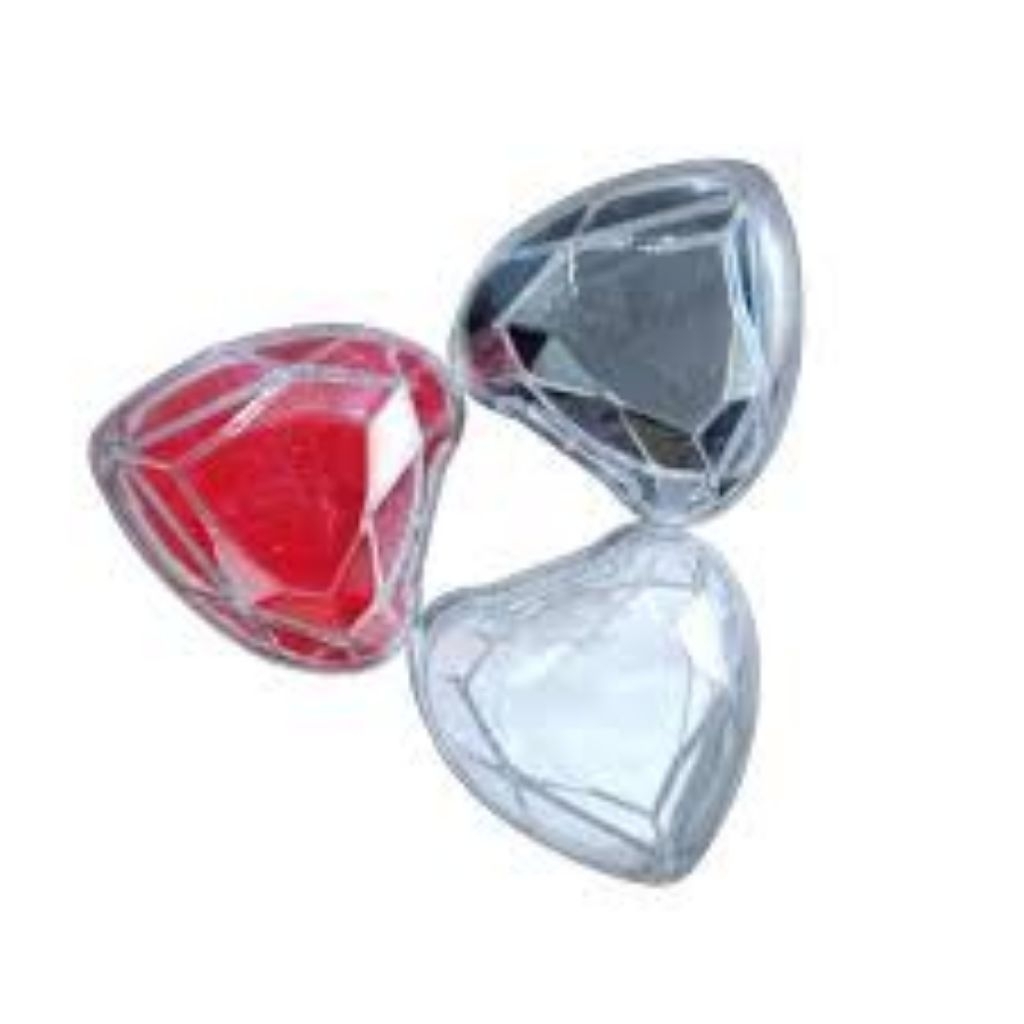 Tempat Kotak Cincin Akrilik bentuk love | Box Cincin Kristal | Kotak Perhiasan Transparan | Tempat C