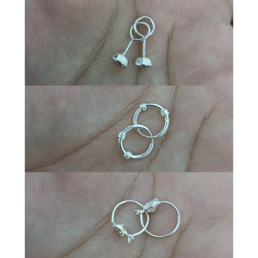 Anting Perak Bayi Bulat (0-2th)