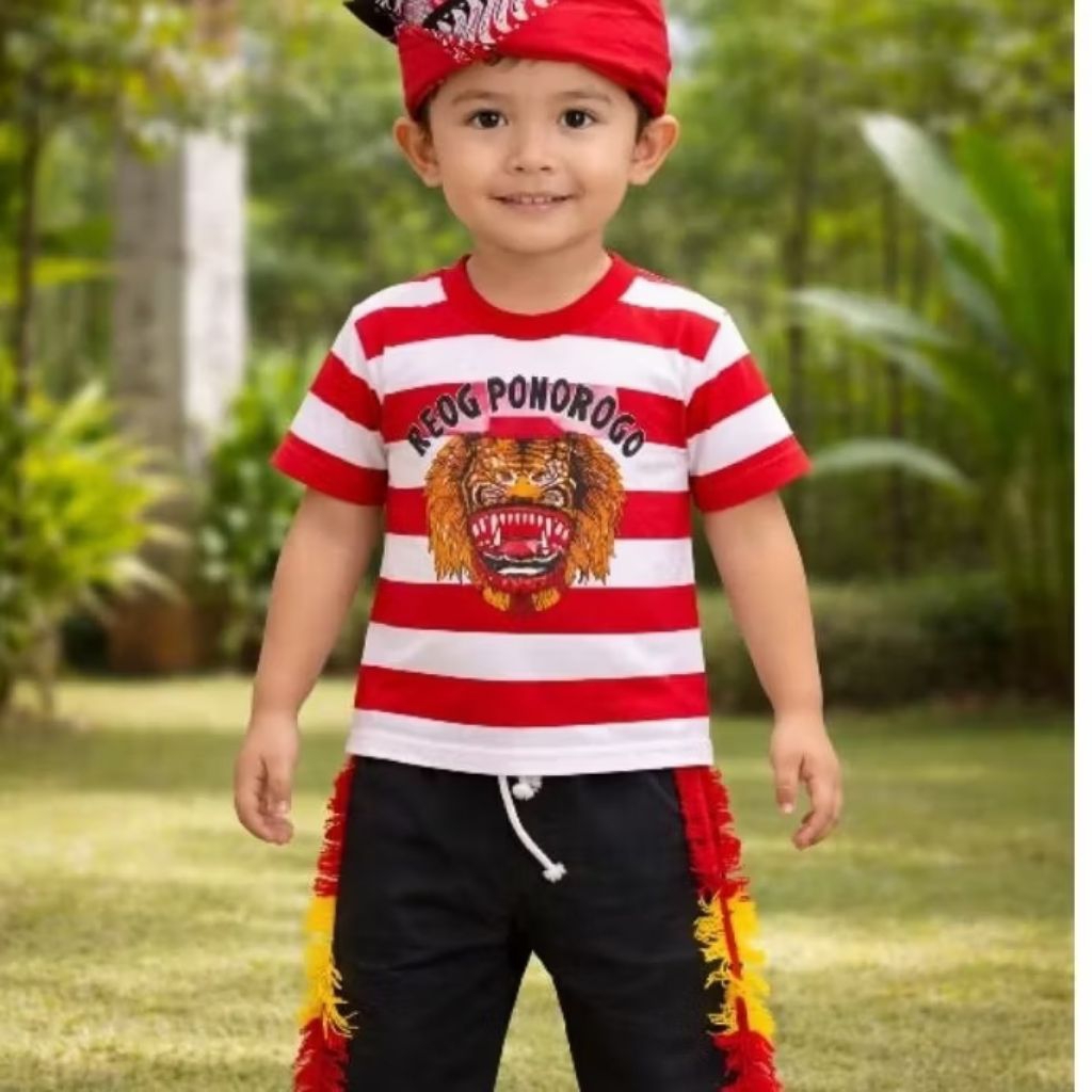 Setelan Anak Baju Reog Ponorogo + Udeng Banyuwangi