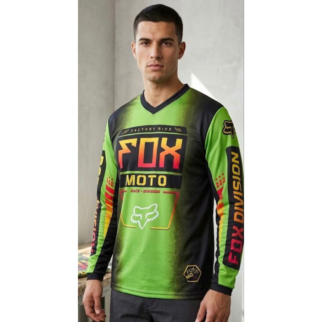 Kaos Jersey Pria Dewasa Lengan Panjang Berburu Hunting Motocross Trail Mancing Fishing Ukuran M L XL