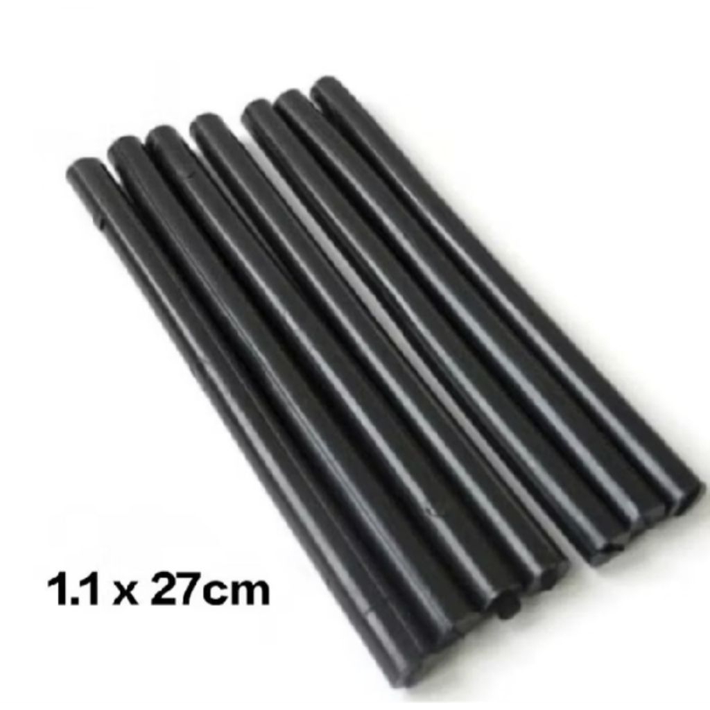 isi lem tembak Besar,/lem bakar warna hitam ukuran 1,1 cm x40 cm
