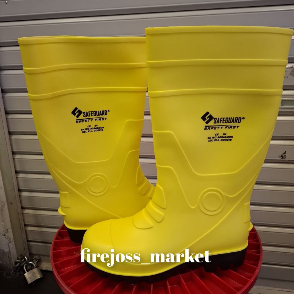 Sepatu Safety Boot Karet Ujung Besi SAFEGUARD Shoes AP (Lynk)