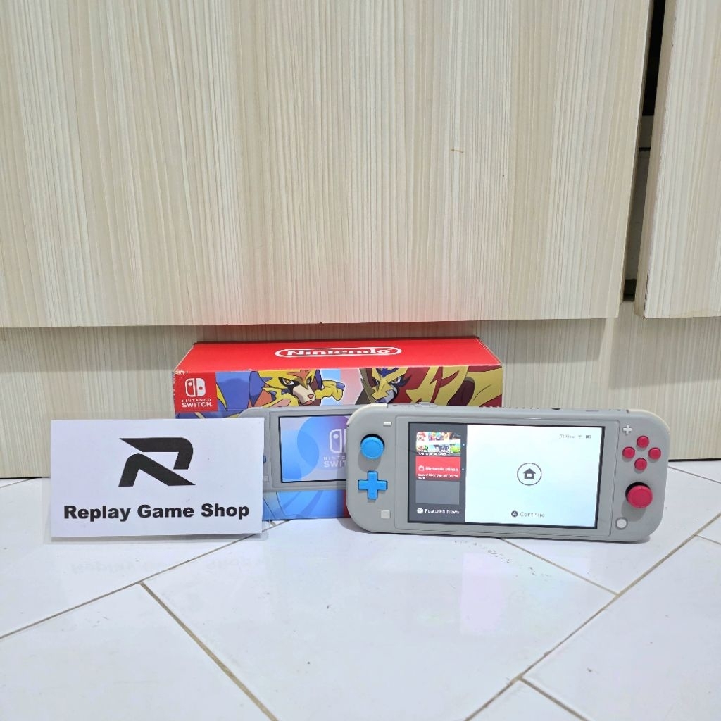 Nintendo Switch Lite Pokemon Zacian Zamazenta Edition OFW Fullset Second Mulus