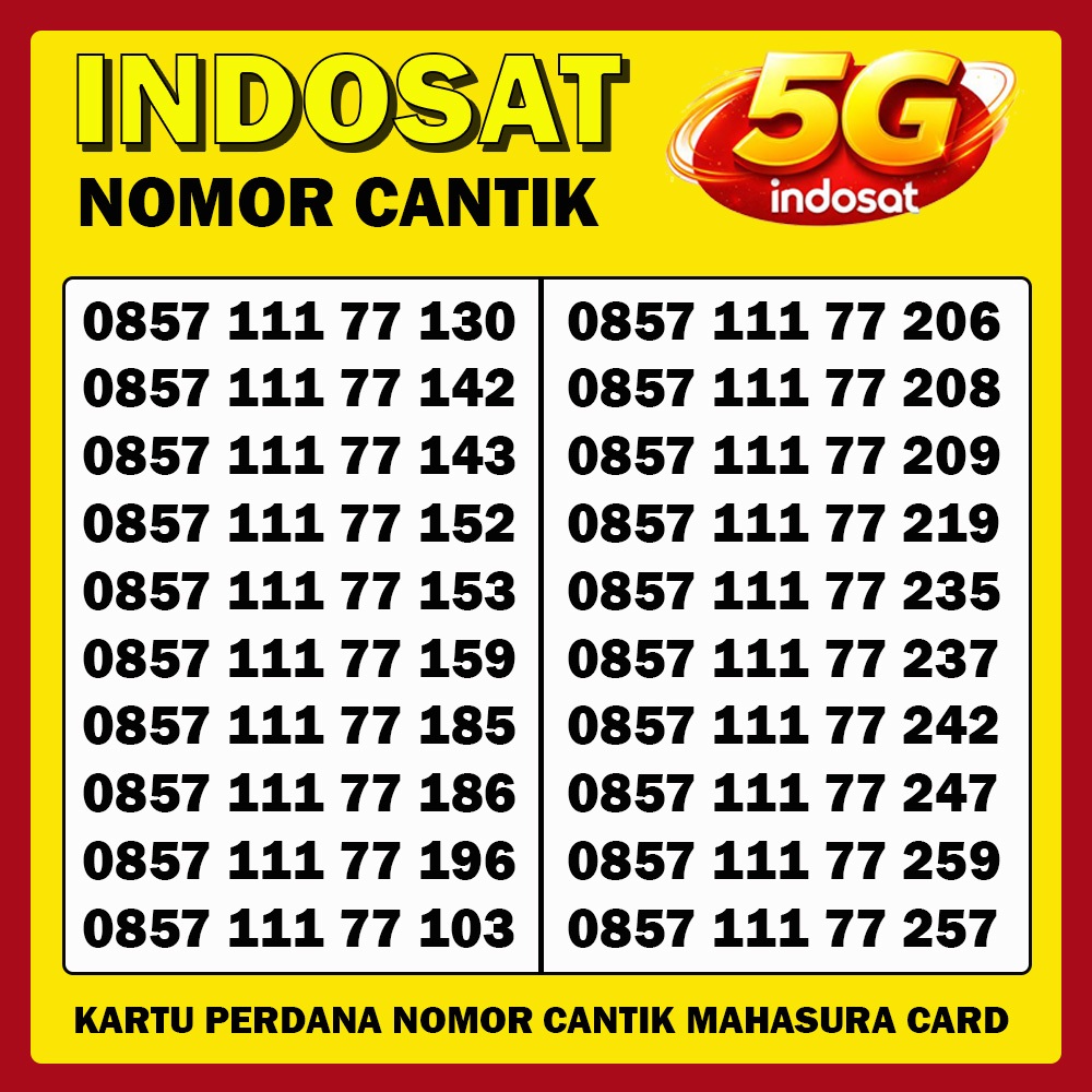 Kartu perdana Indosat Ooredoo | Cantik | Rapi | Murah | 5G Indosat