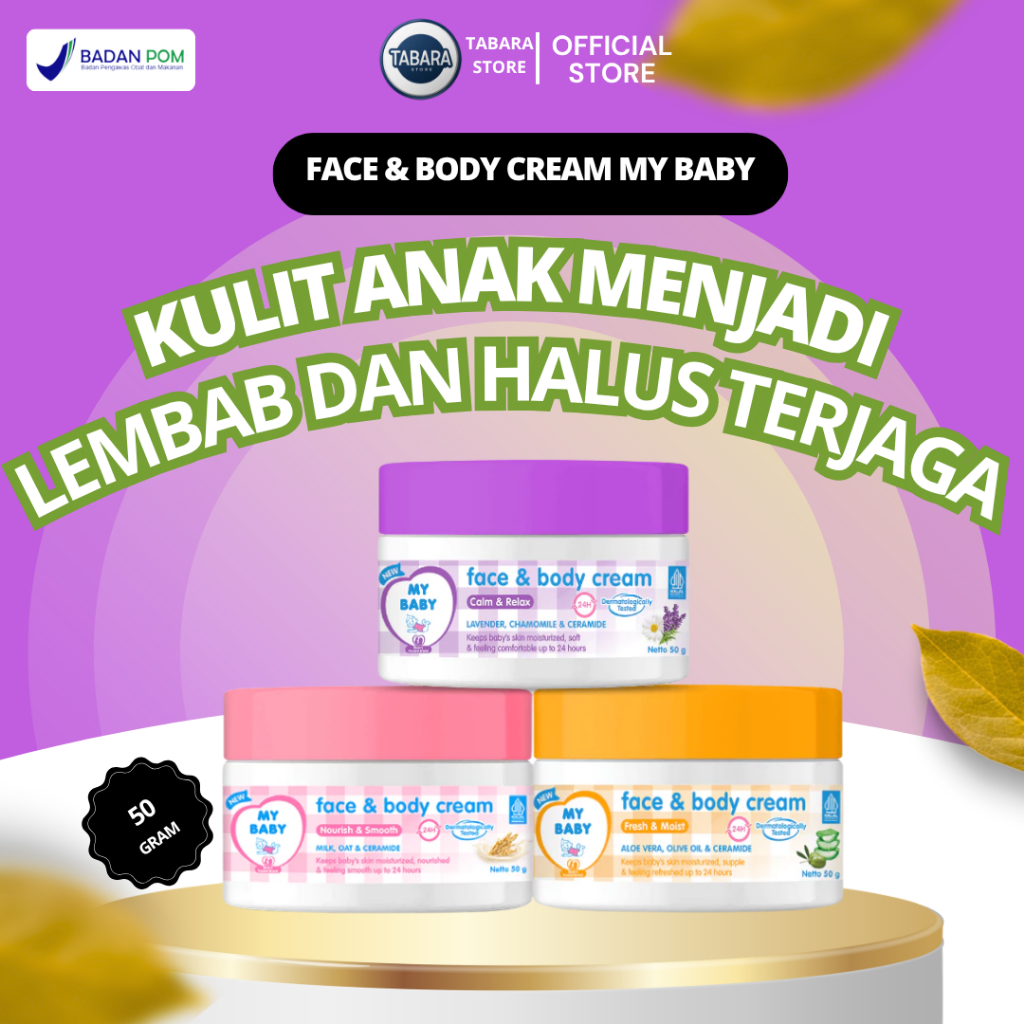 Pelembab Bayi Wajah Dan Badan Moisturizer Baby Cream Mencerahkan Kulit Mengatasi Iritasi Ruam Popok
