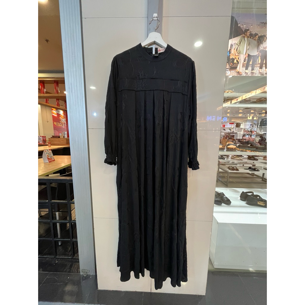 gamis wanita black embos maxy