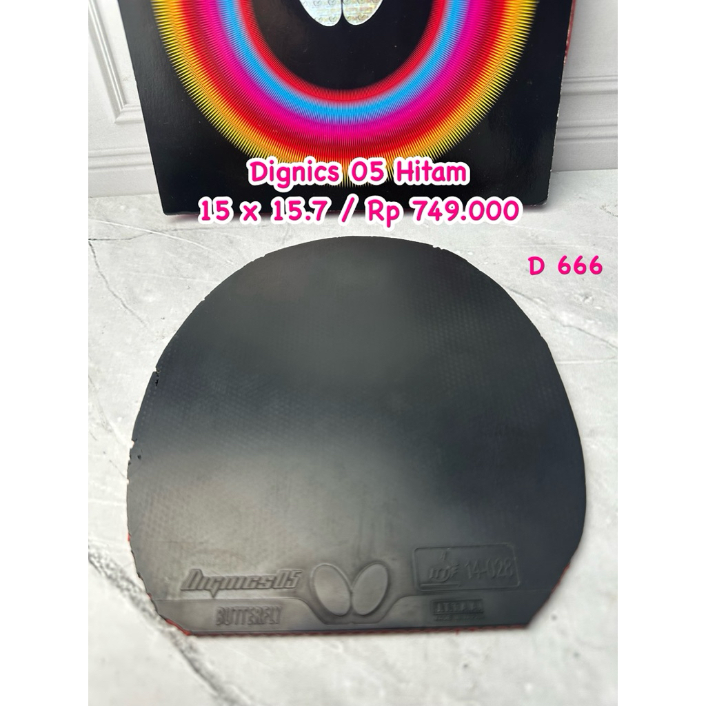 SECOND KARET BET BAT TENIS MEJA PINGPONG BUTTERFLY DIGNICS 05 HITAM ORIGINAL MARKET JAPAN