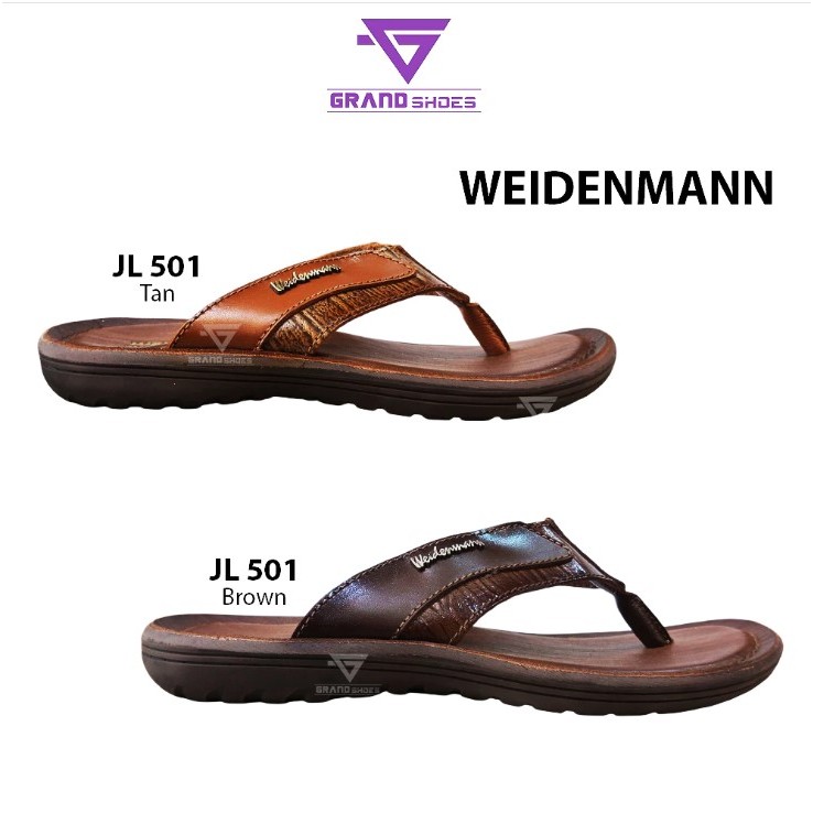 Official Weidenmann Weidenman JL Sandal jepit pria kulit asli anti slip kuat casual original