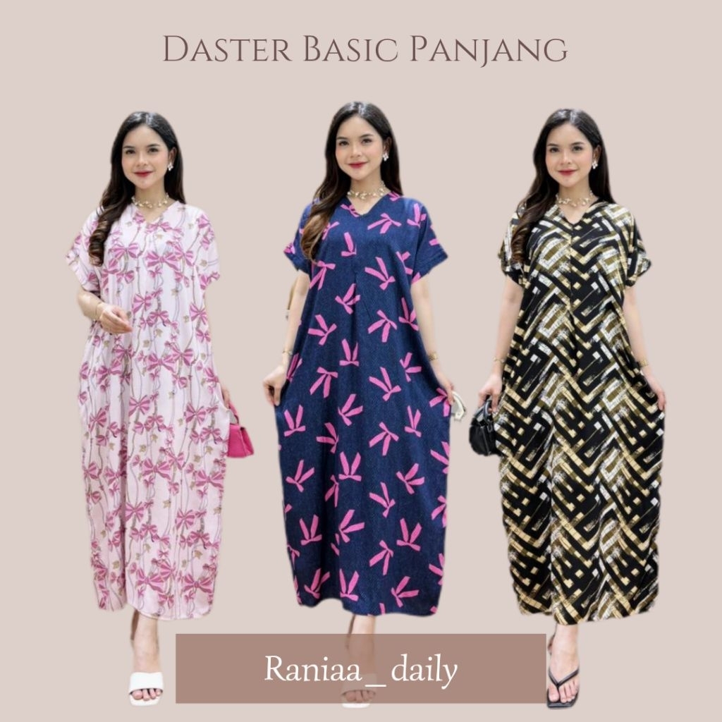 Daster Basic Panjang HD Kanaya Rayon Busui Ld 120