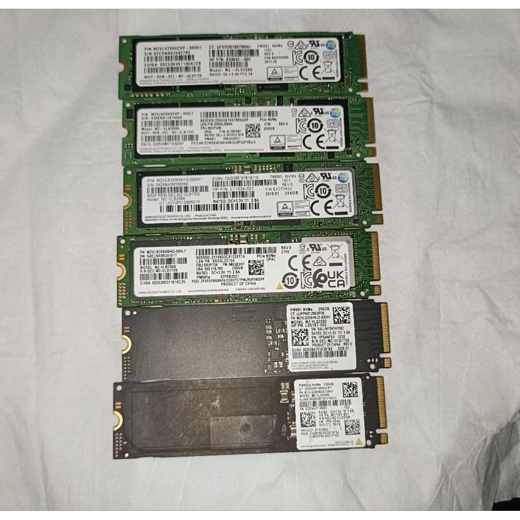 SSD NVME SAMSUNG 256GB M2 2280 PCIE GEN3 Second Good Condition