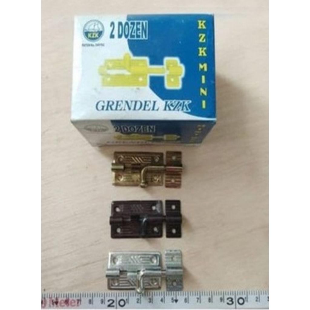 Grendel KZK Mini 2" Slot Pintu Antik Silver (Slot Jendela / Rak / Laci) SLOT MINI KECIL 2"/GRENDEL K