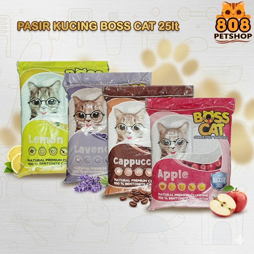 Pasir Kucing Boss Cat 25 Liter Pasir Wangi 25Liter Bentonite Gumpal