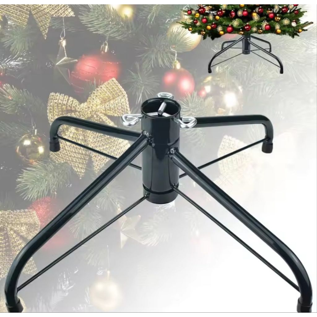 Kaki Pohon Natal Stand Logam Berdiri Dasar Rak Aksesoris untuk Dekorasi Natal 45cm/50cm